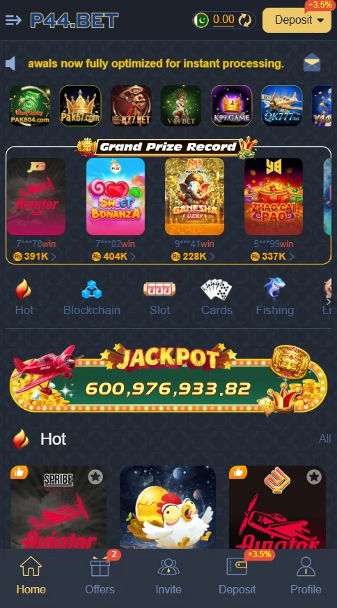 P44Bet Game Download