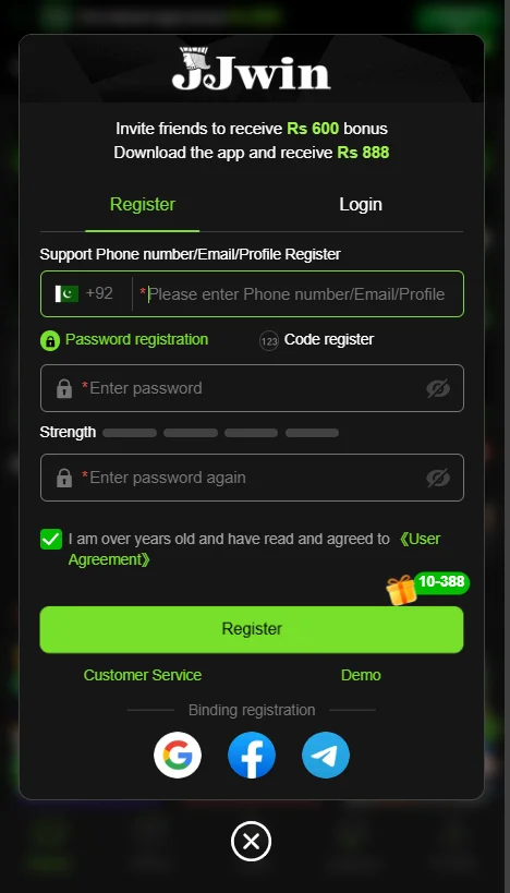 JJWin Game Download Mode